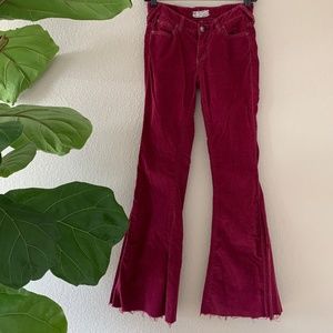 Free People Super Flare Cord in Mulberry 26